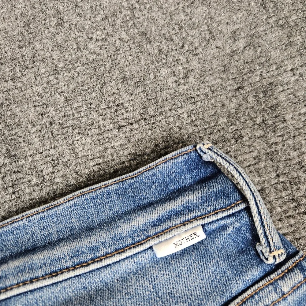 Mother High Waisted Tunnel Vision Sneak Jeans Blue Wide Leg 1338-686 Size 25